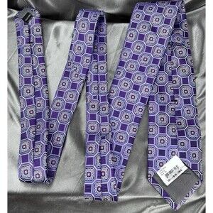 John‎ W. Nordstrom Men’s Repp Tie Silk Necktie Purple Medallion Geometric Gifts
